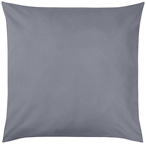 AmazonBasics – Kissenbezug, Mikrofaser Dunkelgrau – 2er-Set - 2