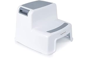 Rainberg 2 Step Stool for Kids, Sturdy Double Step Stool for Toddlers, Anti-Slip Stool for Children,Toddler's Stool for Potty Training and Use in the Kitchen and Bathroom Easy to Clean and Portable