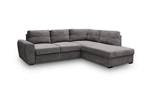 Meublo Grand Canapé Dangle Convertibles Scandinave En Tissu Presto Gris Canapé Dangle Droit