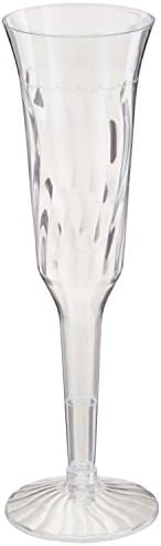 Fineline Settings 10-Piece Flairware2-Piece Champagne Flute, 5-Ounce, Clear