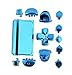 Produktbild Sticks und Tasten Set / Mod Kit passend für PS4® Controller PS4 Playstation 4 Controller Button Modding Set Buttons Thumbsticks Knöpfe crome blau