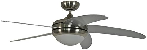 Ventilatore Soffitto Pepeo 132012120 Makkura Diametro 132 Cm Motore Cromo Spazzolato 5 Pale Colore Bianco