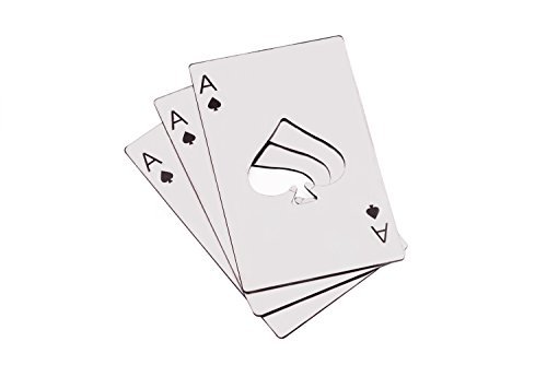Preisvergleich Produktbild anple Kreditkarte Größe, Casino Poker Flaschenöffner (Pack von 3)
