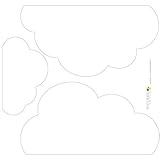 Wandtattoo Wolken passend für deine IKEA Ribba / Mosslanda / Mosslanda Bilderleisten (Farbe Weiß) – Babyzimmer Kinderregale - 2