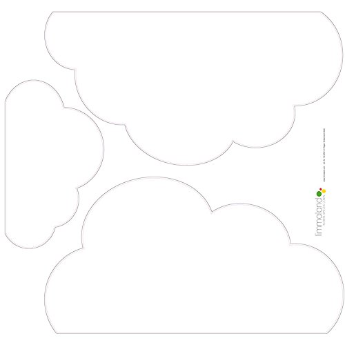 Wandtattoo Wolken passend für deine IKEA Ribba / Mosslanda / Mosslanda Bilderleisten (Farbe Weiß) – Babyzimmer Kinderregale - 2