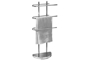 TAYLOR & BROWN Free Standing Bathroom Bath Towel Rail Chrome 3 Arms U Shaped Towel Rack Holder