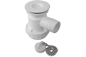 PRO-STYLING DESIGN FOR PERFECTION Scarico sifono, scarico per lavabo, roulotte, camper, 90°, bianco, 25 mm