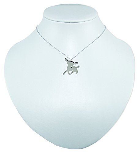 Preisvergleich Produktbild Edelstahl Halskette Rehkitz - Toller Trachtenschmuck für Damen