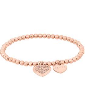 JETTE Silver Damen-Armband MY LOVE 925 Silber rhodiniert 34 Kristalle (silber/rosé) One Size, rosé
