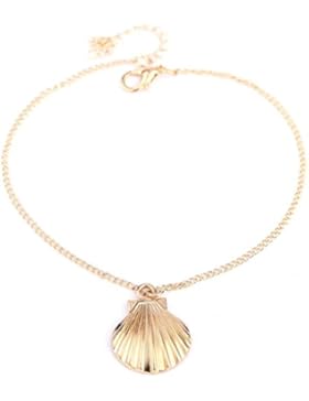 Fablcrew Mode Schale Armband Quaste Fußkettchen Fußkette Süß Schmuck Accessoires Gold für Damen Mädchen