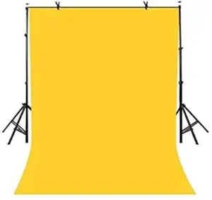 Maccraft MCPCTH03 8x12 ft Backdrop Reflector Photo Light Studio Wrinkle Resistant LEKERA Photography Background Finishing Curtain Cloth for Photo Shoot Portrait Video Shooting with Carry Bag (Yellow)