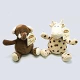 Elli and Raff Brown and Beige Soft Toy 20cm Pair Set