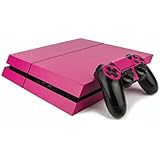 Premium PS4 PlayStation 4 Colourful Vinyl Wrap / Skin / Cover for PS4 Console and PS4 Controllers: Matte Rose