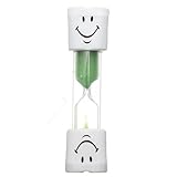 Gleader Childrens Toothbrush Timer Hourglass Kids Sandglass Smiley Sand Egg 2 Minutes 1pcs (green 2 minutes)