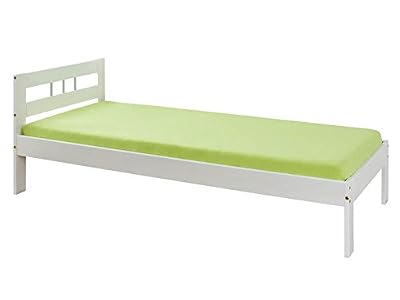 Inter Link Lit simple moderne Pin massif vernis blanc