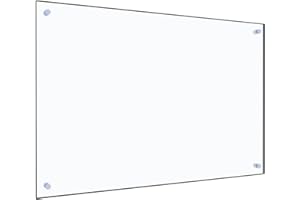 AUVYI Küchenrückwand aus Hartglas 90x60 cm Transparent Spritzschutz Glas Herd Spritzschutz Glas Spritzschutz Küche Glas Spritzschutz Hinter Herd Küchen Wandschutz Glasplatte Küche