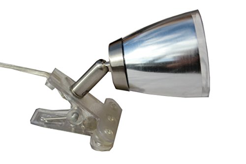 § § 1 foco de e-Book Clip con cordón y con enchufe. Contemporáneo, orientable, Finito En Níquel & aluminio. Incluye bombilla G9 33 Watt