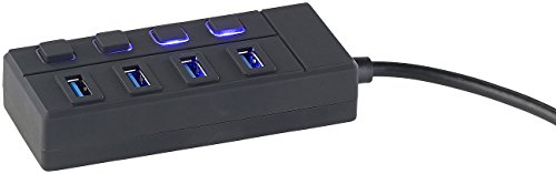 Xystec USB-3.0-Hub mit 4 Ports, einzeln schaltbar, bis 5 Gbit/s - 3