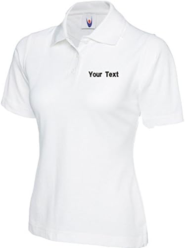 swagwear Embroidered Your Text Logo Personalised Ladies Polo 17 Colours (XS-4XL) 106 by