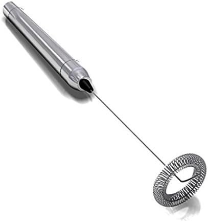 Milk Frother,Sanmersen Stainless steel Handheld Electric Milk Steamer Wand For Coffee Latte or Cappucino