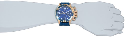 Invicta Men's Quartz Watch with Blue Dial Chronograph Display and Blue PU Strap 10505