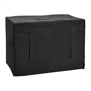 Jainsons Pet Products Dog Crate Cage Kennel Cover, Black (36 Inch)