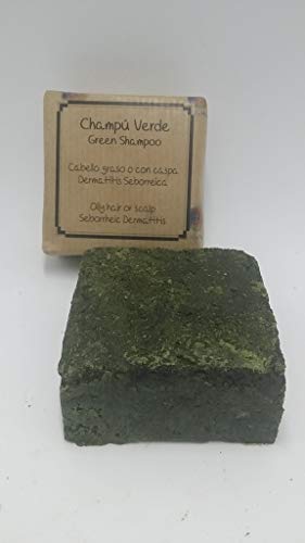 Champú sólido Verde - Cabello graso, dermatitis o con caspa - Apto para barba