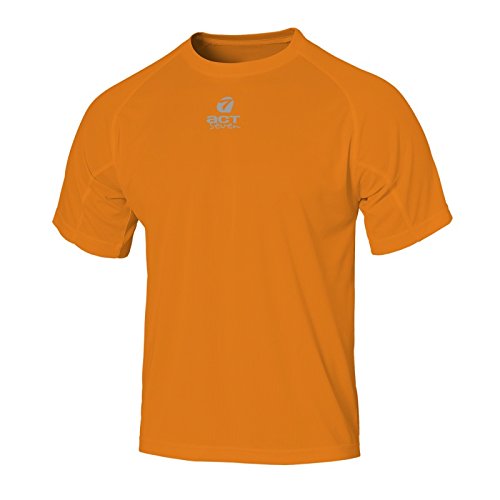 ACT SEVEN Reflectante, Camiseta Entrenamiento Hombre, Hombre, Riflettente, Arancione, L