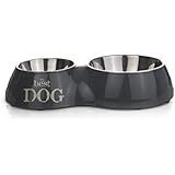 Beeztees 650396 Melamin Dinerset Best Dog, 37 x 22.0 cm, grau
