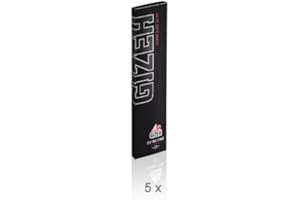 Gizeh Heftchen je 5 x 33 Blatt GIZEH BLACK King Size Slim, 19901, schwarz
