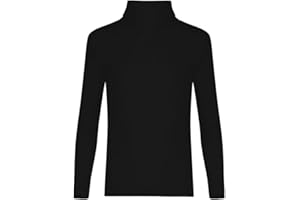 LUXE FASHION Kids Unisex Girls Boys Rib Polo Neck Top Turtle Neck Long Sleeve Rib Tops Size 5/6 7/8 9/10 11/12 & 13 Years
