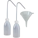 2 x Laborflasche Spritzflasche 250 ml Dosierflasche aus Kunststoff BPA frei - made in Germany - inkl. Einfülltrichter