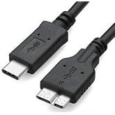 Alfais 5240 USB Type-C To Micro USB 3.0 Taşınabilir HDD Hard Disk Kablosu 50 cm