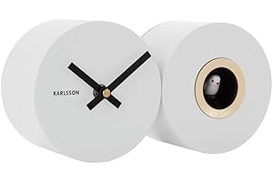 Karlsson Orologio da parete Duo a cucù – bianco (KA5789WH)