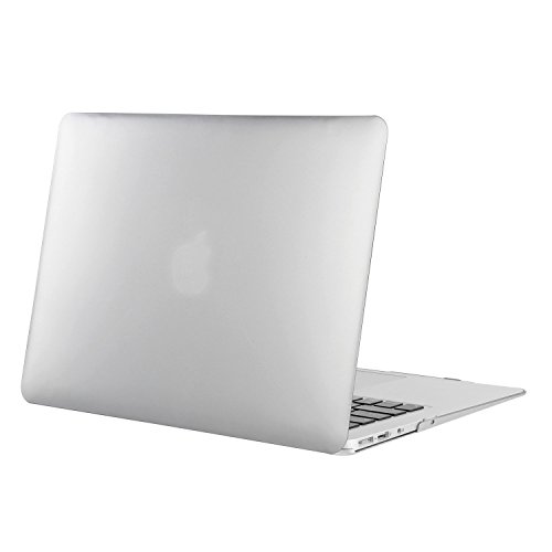 MOSISO Ultra Slim Plastik Hartschale Schutzhülle Snap Case für MacBook Air 13 Zoll (A1466 / A1369), Silber