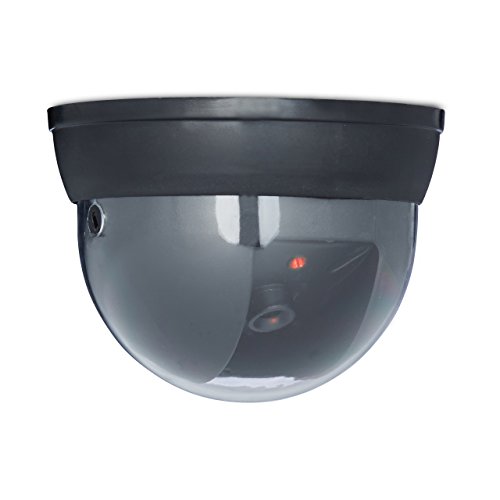 Relaxdays Dummy Kamera Dome mit LED-Licht, mit verstellbarem Kamerawinkel, Sicherheitskamera, Dummy Camera, schwarz Relaxdays Dummy Kamera Dome mit LED-Licht, mit verstellbarem Kamerawinkel, Sicherheitskamera, Dummy Camera, schwarz