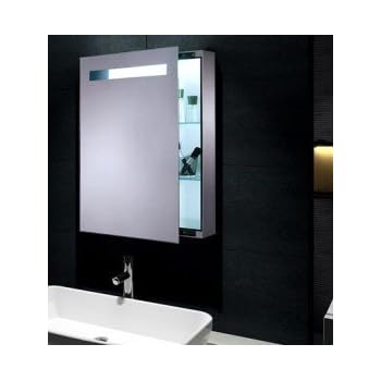 rmi-ByPack Mona Mini Spiegelschrank mit LED Beleuchtung Schiebetür