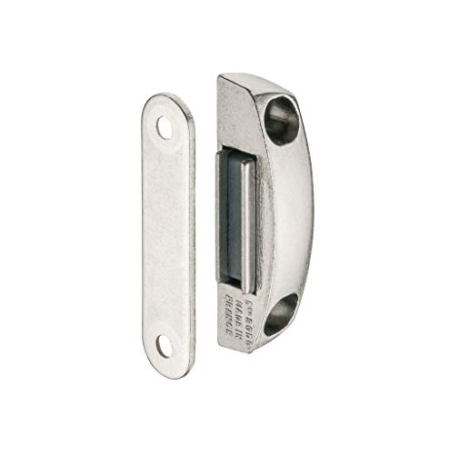 Preisvergleich Produktbild Gedotec Metall Magnetverschluss mit Gegenplatte eckig Möbelmagnet Tür Magnetschnapper zum Schrauben / Türmagnet vernickelt mit Haftkraft 4,0 kg / Möbelbeschläge / 1 Stück