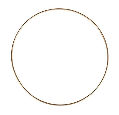 Rayher 2505206 Cercle Nu en Métal - DIY Attrapes-rêves & Abat-Jour, 20 cm - Or