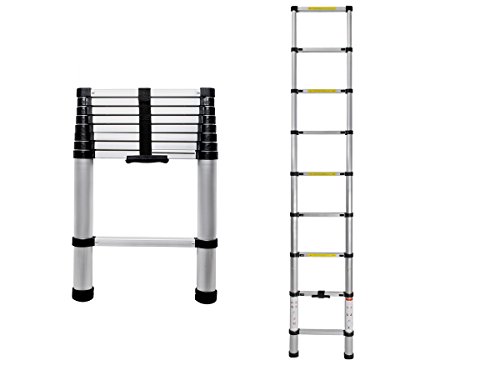 Teleskopleiter Aluleiter Stehleiter Anlegeleiter Mehrzweckleiter Aluminium #4015, Größe:3.8 m - 8