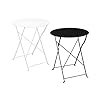 Metall Bistrotisch 60 Cm Platz Sparend Zusammenklappbarer Gartentisch Beistelltisch