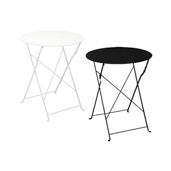 Metall Bistrotisch 60 Cm Platz Sparend Zusammenklappbarer Gartentisch Beistelltisch