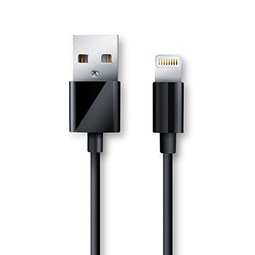 CSL - 1m Apple MFI Lightning USB Kabel (Apple MFI zertifiziert & lizensiert) | Datenkabel / Ladekabel | für Apple iPhone & iPad | schwarz