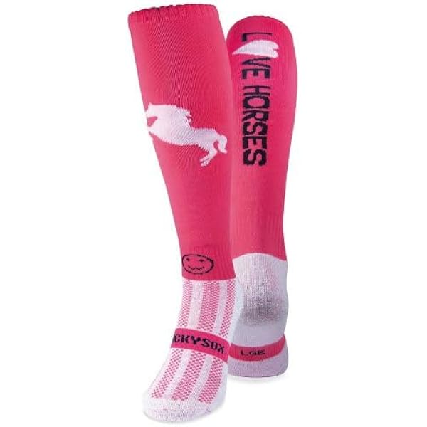 5 Paires De Chaussettes D'Équitation Femme - Motifs Animaux Colorés - Longues Mi-Bas Pour Cavalières - Cadeau Amusant