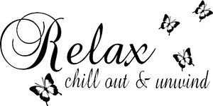 We Sell Wall Art Relax,Chill Out ,Unwind Wall Art Vinyl Sticker Butterflies Bedroom Small Purple