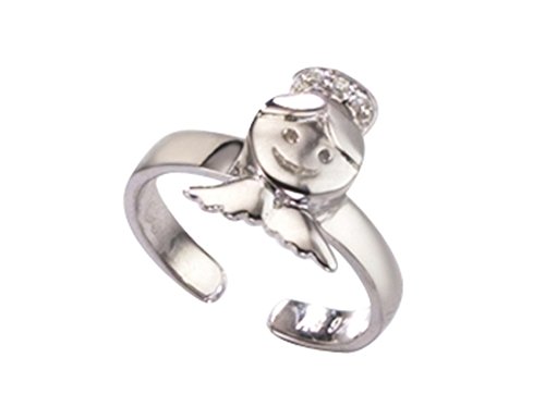 Kinderschmuck Ring Schutzengel mit Zirkonia aus 925 Sterlingsilber in schönem Geschenkbeutel
