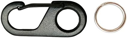 5pcs Paracord Keychain Carabiner Clips,440 high grade stainless steel Mini SF Backpack Clasps Pack Straps Hanging Buckle Hook w/Keychain O Ring