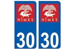 EUSKAL HERRIA EH 30 Nîmes logo ville autocollant plaque stickers - Angles : arrondis