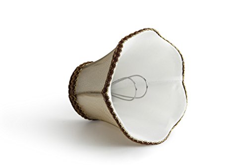 Splink 2pcs Lampenschirm Clip-On E12/E14 Stoff Stehlampe Wandlampe Tischlampenschirm Vintage Kaiserhof Stil 75*130*120mm - 3