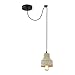 Produktbild Designer Beton Pendelleuchte Loft, Schirm in grauer Farbe, schwarzes Kabel, Höhenverstellbar, 1-flammig, exkl. E27 40W, 220-240V